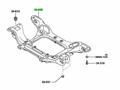 OEM Mazda F100-34-800H Front Suspension Crossmember RX-7 FD3S Genuine1
