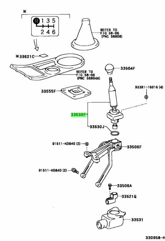 OEM Toyota Altezza GXE10 SXE10 Lexus IS200 IS300 GXE10 JCE10 Shift Lever Assy1
