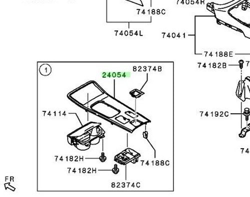 OEM Genuine Mitsubishi Outlander PHEV GG2W PANEL,GEARSHIFT LEVER 8015A194XB1