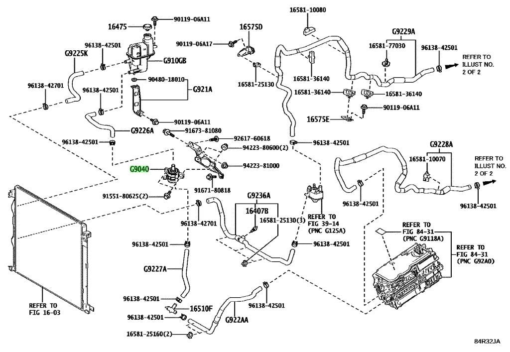 Genuine Toyota Lexus Inverter Water Pump G9040-40010 OEM0