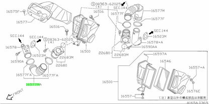 OEM HOSE AIR DUCT;HOSE-AIR DUCT Genuine Nissan GT-R R33 BCNR33 16577-24U101