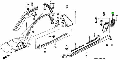 OEM HONDA GARNISH AIR IN. R&L SET  NSX ABA-NA1 ABA-NA2 LA-NA1