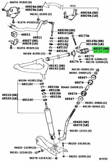 OEM ARM SUB ANCHOR R&L SET Toyota HiAce Van200 GDH201V 48108/48107-260801