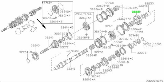 OEM GEAR Genuine Nissan Skyline GT-R 32230-05U160