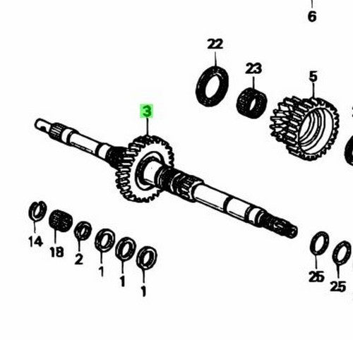 OEM Honda Integra Civic CR-V AT Mainshaft Comp 23210-P4P-A01 Genuine1