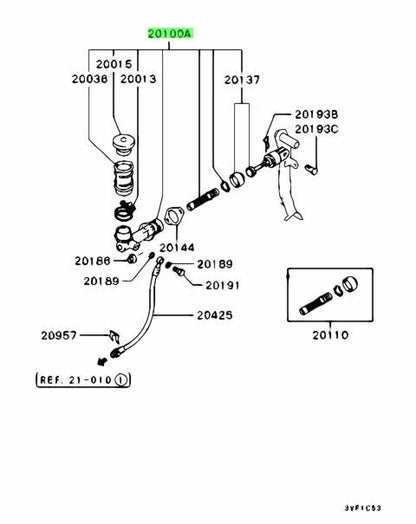 MITSUBISHI MR297525 Airtrek Delica Clutch Master Cylinder Assembly Genuine OEM