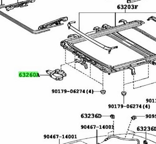 TOYOTA LEXUS RX270/350/450H MoonRoof SlidingRoof Drive Gear Sub-Assy 63260-481511