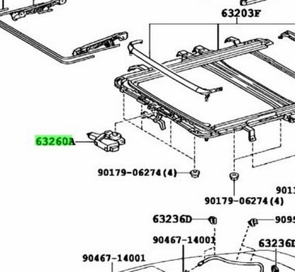 TOYOTA LEXUS RX270/350/450H MoonRoof SlidingRoof Drive Gear Sub-Assy 63260-481511