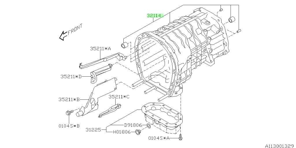 NEW Genuine Subaru Transmission Case Complete Gearbox Housing OEM 32114AA3101