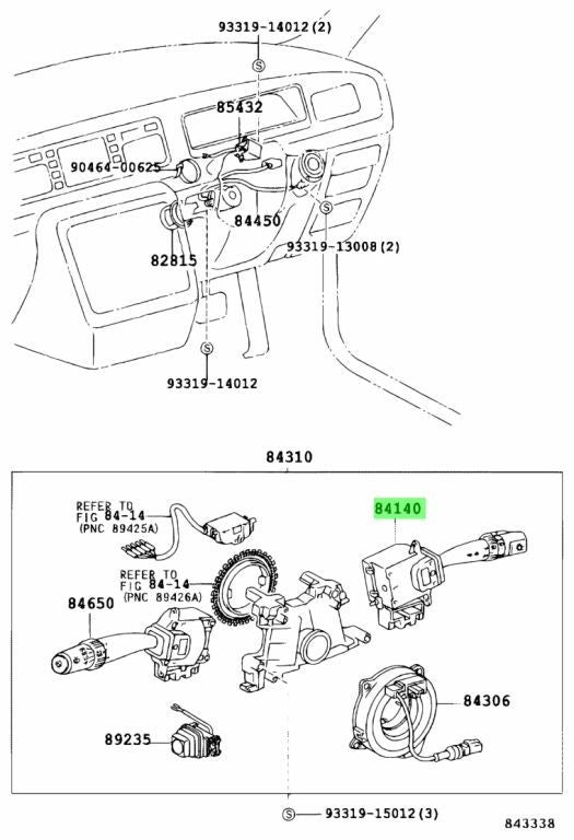 OEM SWITCH HEADLAMP DIMMER Genuine Toyota Chaser JZX100 Tourer V 84140-301901