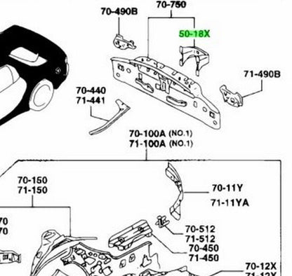 OEM MAZDA LICENSE PLATE BRACKET RX-7 FD3S F100-70-75Y1
