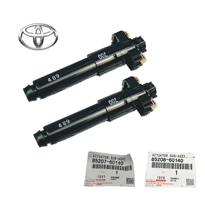 New Genuine Toyota Headlamp Washer Actuator LH RH Pair 85208-60140 85207-601400