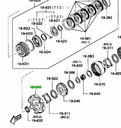 OEM Mazda RX-7 FD3S Eunos Cosmo JCES BV65-19-560 Sun Gear Automatic Transmission1