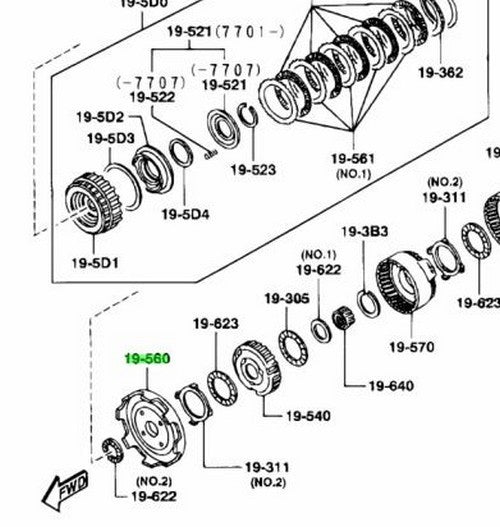 OEM Mazda RX-7 FD3S Eunos Cosmo JCES BV65-19-560 Sun Gear Automatic Transmission1