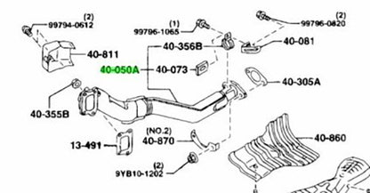 OEM Mazda N3A7-40-500A Front Exhaust Pipe RX-7 FD3S Genuine1