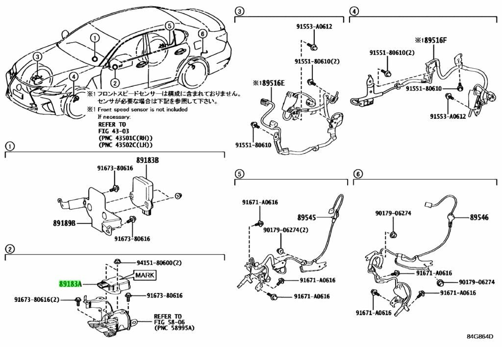 Genuine Lexus Yaw Rate Sensor 89183-500401