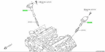 NISSAN GT-R IGNITION COIL GTR R35 VR38DETT 22448-JF00B 6 Set Genuine JDM