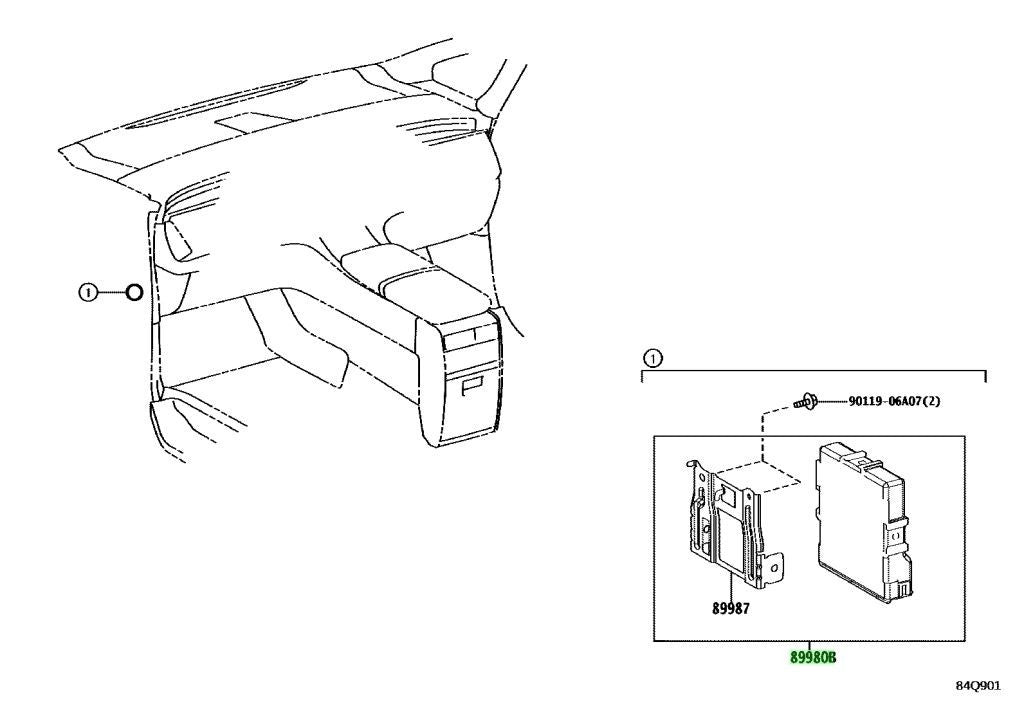 TOYOTA Lexus LM 350H/500H HybridVehicleControlComputerECU 89980-58570 89980585700