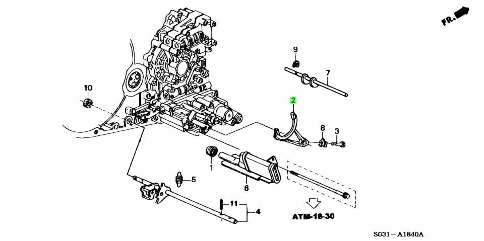 OEM HONDA FORK, REVERSE SHIFT Civic EG6 Del Sol 24111-P24-J001
