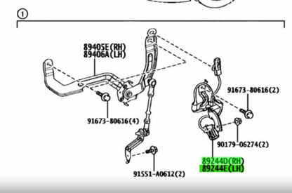 OEM Genuine TOYOTA Lexus Absorber Control Wire RH LH Set 89244-11010 89244-110202