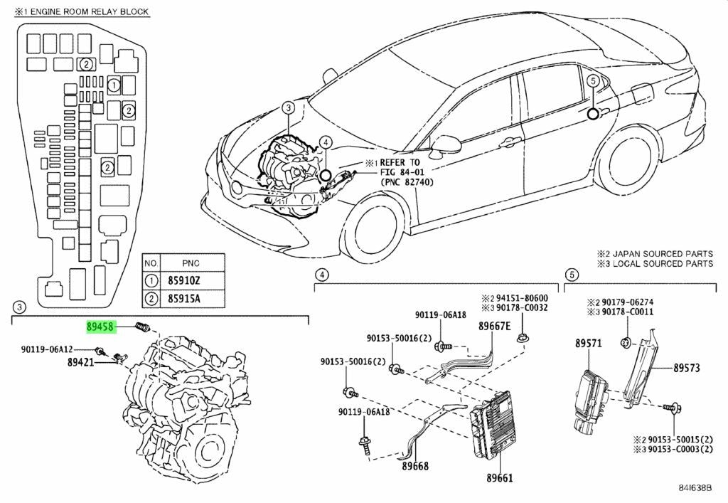 Genuine Toyota Lexus Fuel Pressure Sensor 89458-33030 ES300h ES350 ES250 LM350h1