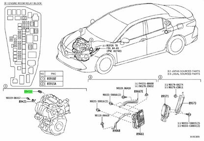 Genuine Toyota Lexus Fuel Pressure Sensor 89458-33030 ES300h ES350 ES250 LM350h1