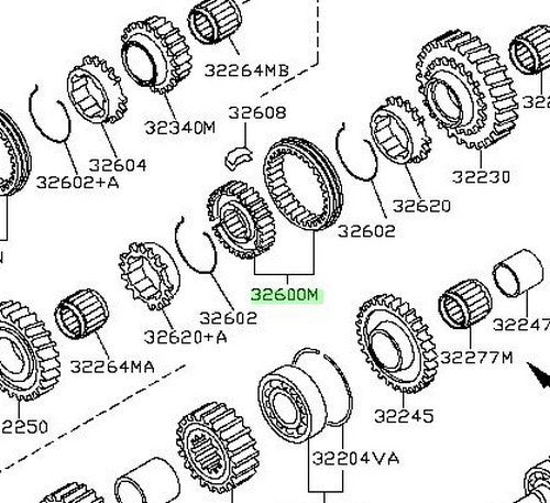 Genuine Nissan 350Z 370Z Infiniti G35 G37 6MT 1st 2nd Hub Sleeve 32600-CD40B OEM1