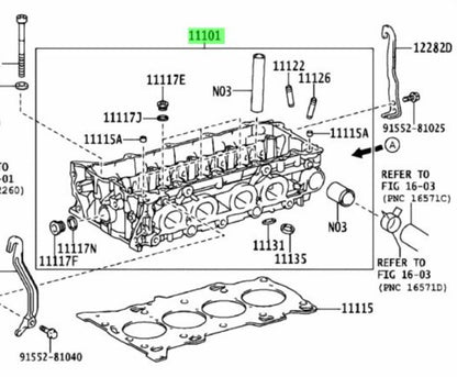 TOYOTA Lexus Engine CylinderHead Assembly 08/2011-09/2011 11101-39775 11101397751
