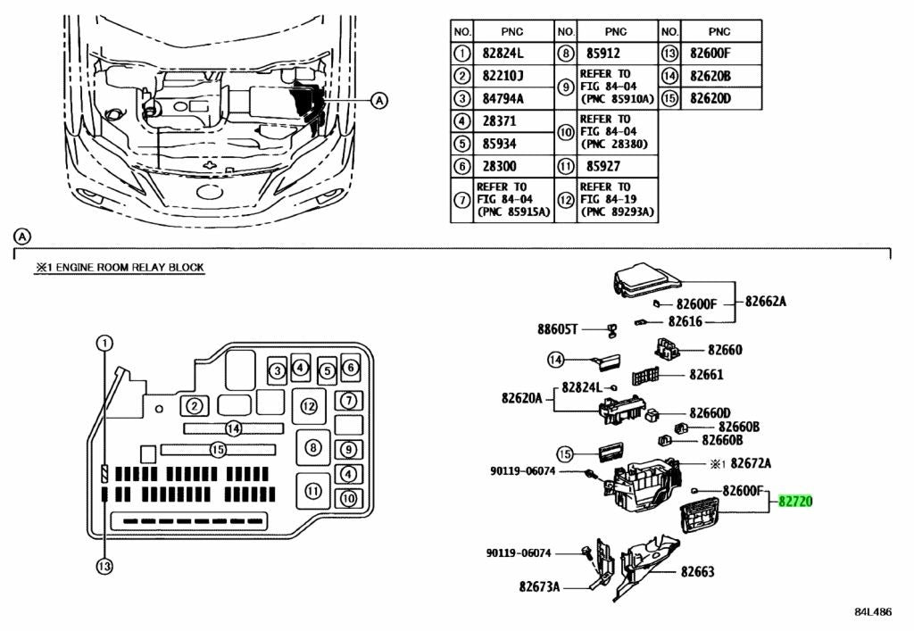 Genuine Lexus RX270/350/450H Engine Room Junction Block Assembly 82720-481001