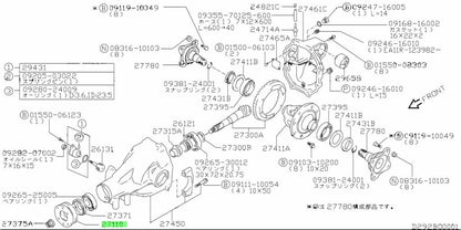 27110-63202-000 Suzuki Flange,universal joint 2711063202000, New Genuine OEM Par0