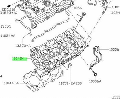 Genuine Nissan 350Z Z33 LH Left Cylinder Head Assembly 11090-JA10A OEM1