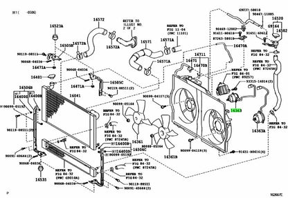 16363-28180 Toyota Motor, cooling fan 1636328180, New Genuine OEM Part0