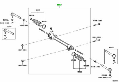 OEM Genuine TOYOTA Lexus RX270/350/450H SteeringGear Assy 45510-48030 45510480301