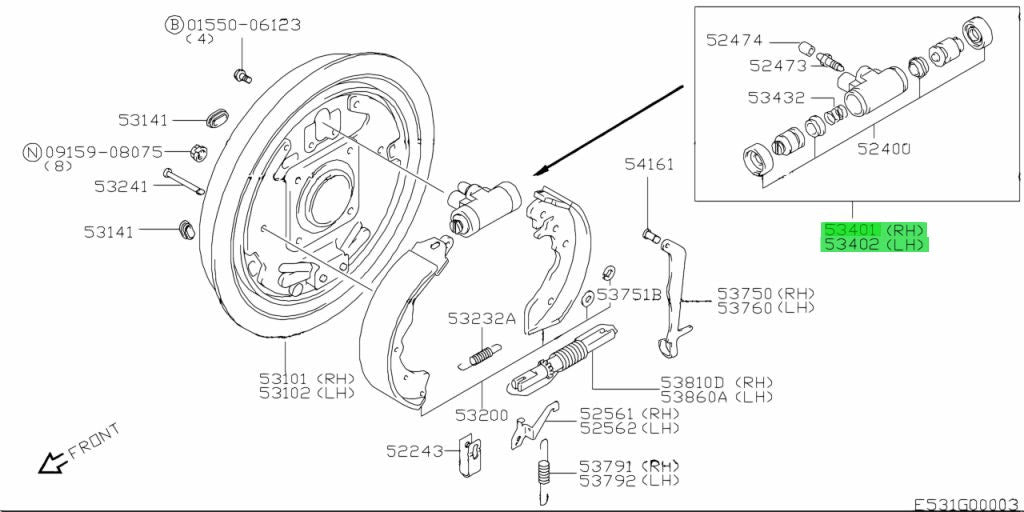Genuine Suzuki Jimny Rear Brake Wheel Cylinder Set RH LH 53401-81A00 2pcs1