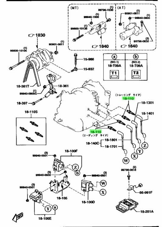 OEM Mazda RX-7 FD3S N3A4-18-110 Spark Plug Genuine0