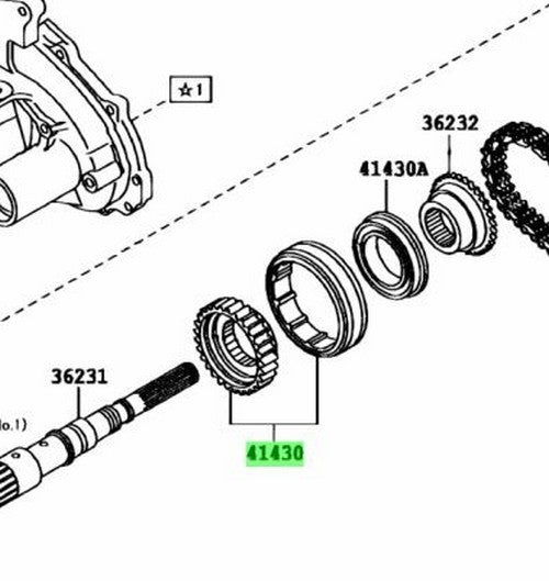 41430-87501 Toyota Hub, transfer clutch 4143087501, New Genuine OEM Part1