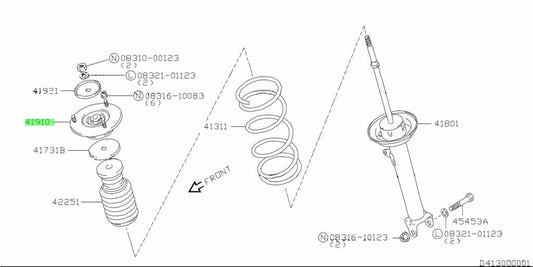 41910-80F00-000 Suzuki Support,rr shock absorber 4191080F00000, New Genuine OEM 1