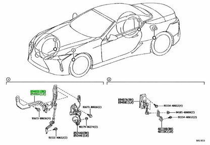 Genuine TOYOTA Lexus Front Height Control Sensor RH LH 89405-11010 89406-110100