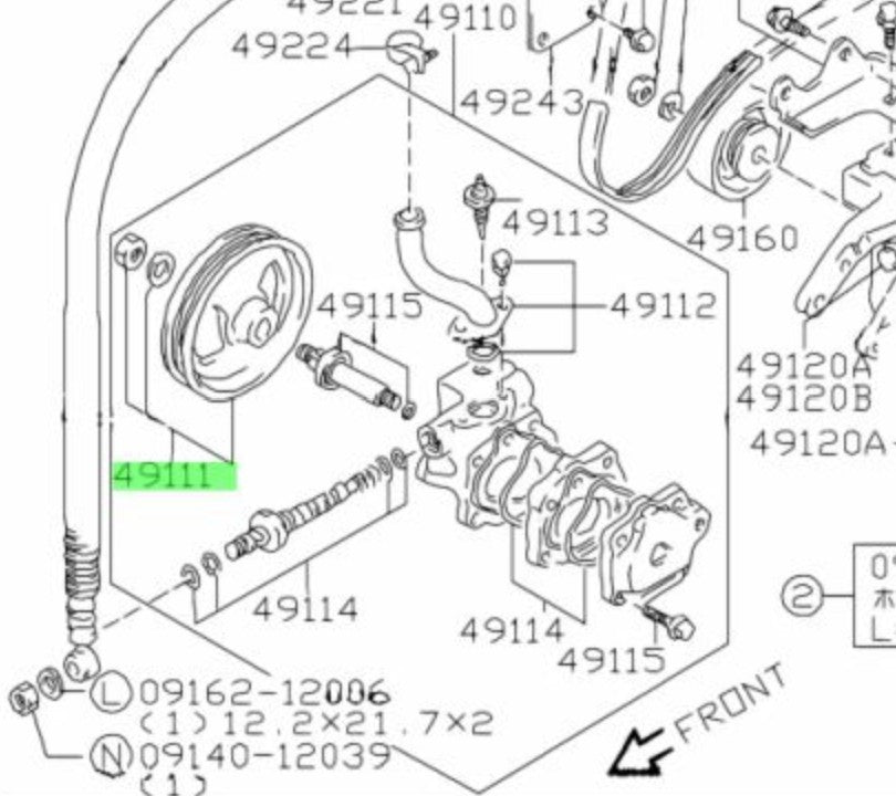OEM SUZUKI Jimny Cultus Esteem Swift Power Steering Pulley Set Part 49111-60B101