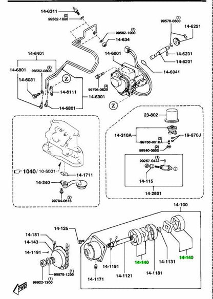 OEM Mazda RX-7 FD3S 13B Oil Pump Rotor N318-14-140 Genuine0