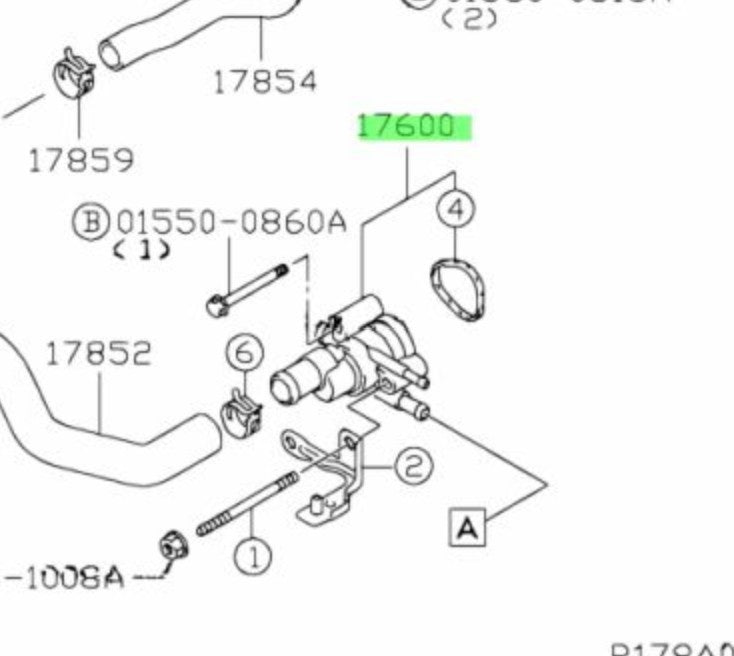 17670-72J01-000 Suzuki Thermostat,water 97 deg 1767072J01000, New Genuine OEM Pa2