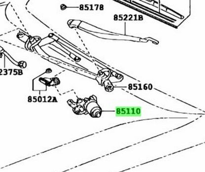 New Genuine Toyota Land Cruiser Prado Wiper Motor Cold Spec 85110-60450 OEM1