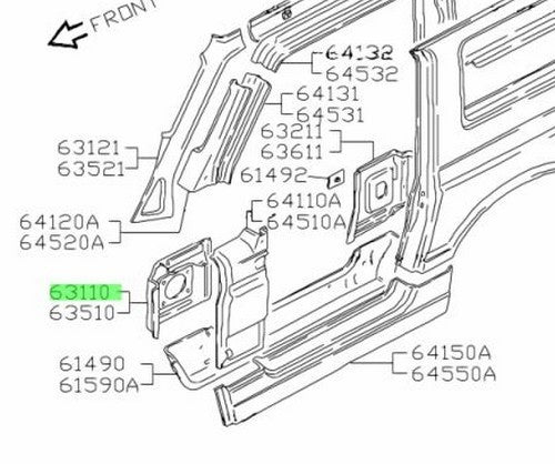 OEM Genuine Suzuki Jimny Samurai FrontPanel Assembly RadiatorSupport 63110-70A011