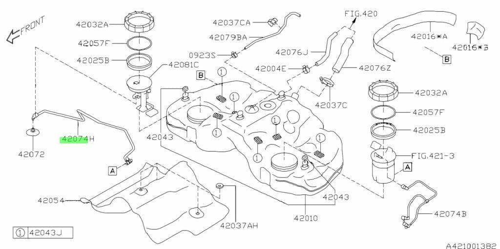 Genuine Subaru Fuel Delivery Tube Sub 42074-CA0200