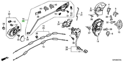 Genuine Honda Exterior Door Handle 72181-SZT-A01ZG1