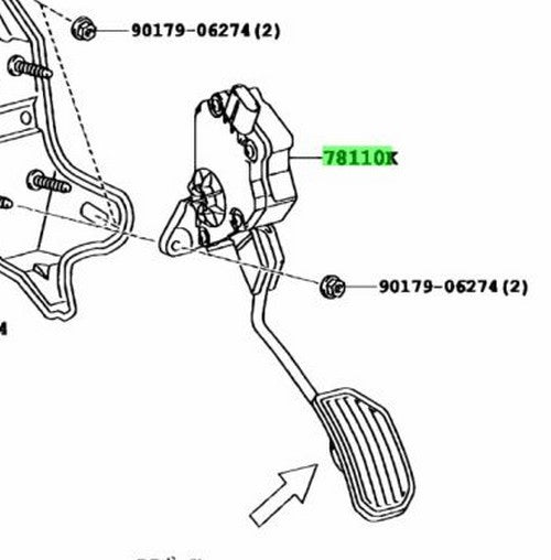 OEM LEXUS RX270/350/450H Accelerator Pedal Rod W/Sensor Replacement 78110-480501