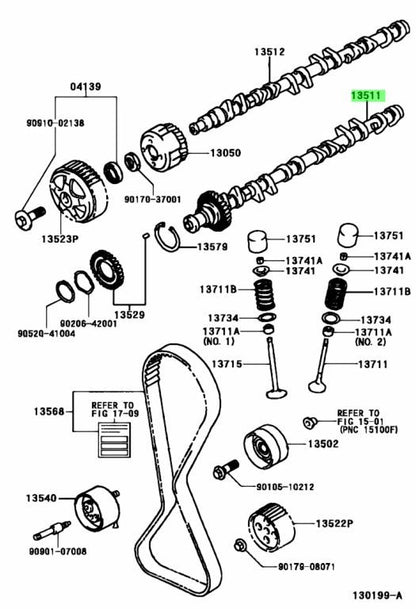 Genuine Toyota Camshaft 13501-54060 OEM 2L 2LT Chaser Hiace Hilux Land Cruiser0