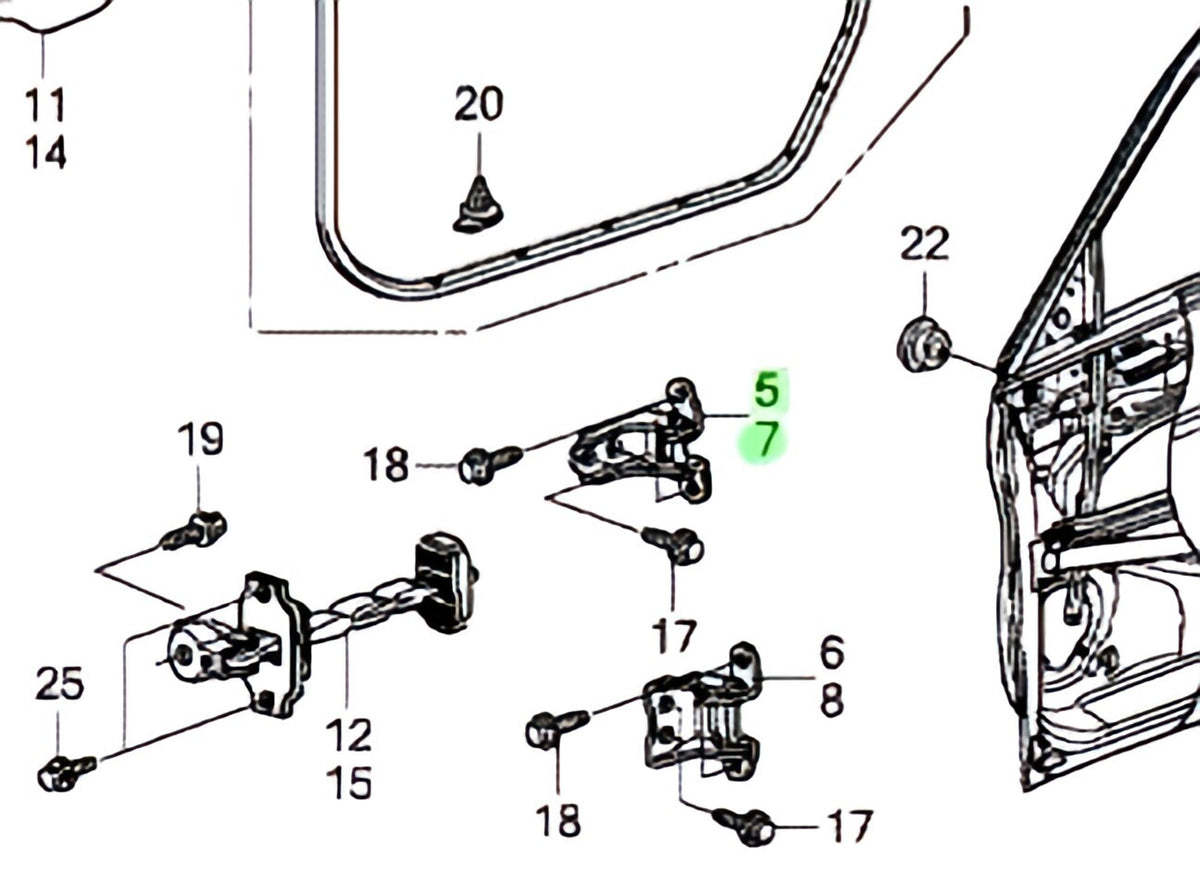 OEM HONDA Civic FD1 Front Door Upper Hinge R&L 67410-SNA-H11ZZ 67450-SNA-H11ZZ