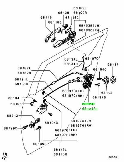 NEW Genuine Mitsubishi Rear Door Latch LH RH Set OEM 5745A093 5745A0941