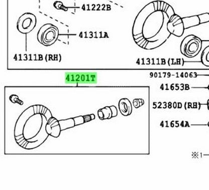 41201-80327 Toyota Final gear kit, differential, front 4120180327, New Genuine O1